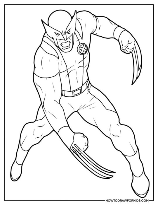 Wolverine Coloring Page Free
