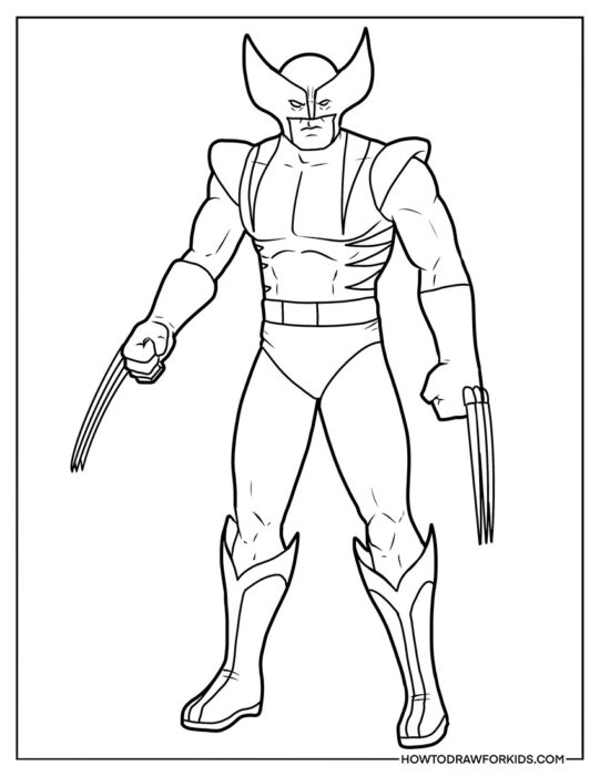 Wolverine Coloring Page for Kids