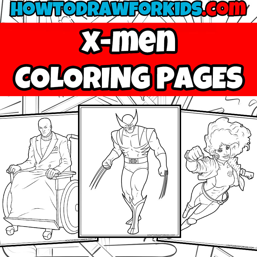 X-Men Coloring Page Featured Image