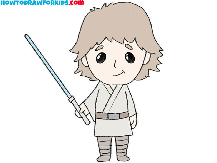 how to draw Luke Skywalker