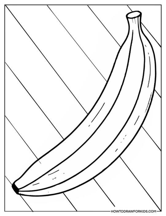 Banana Coloring Page for Printing