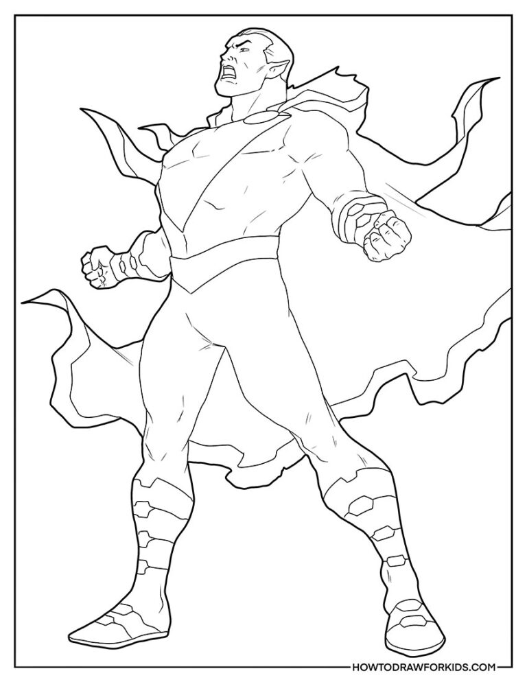 Black Adam Coloring Pages - Free Printables