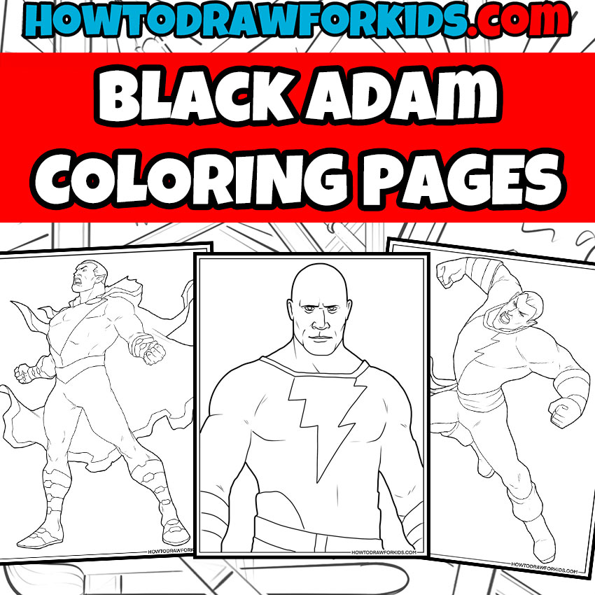 Black Adam Coloring Pages Featured Image