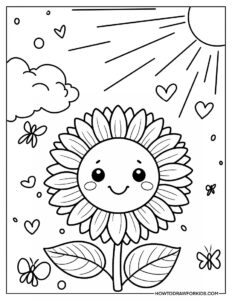 Sunflower Coloring Pages - Free Printables