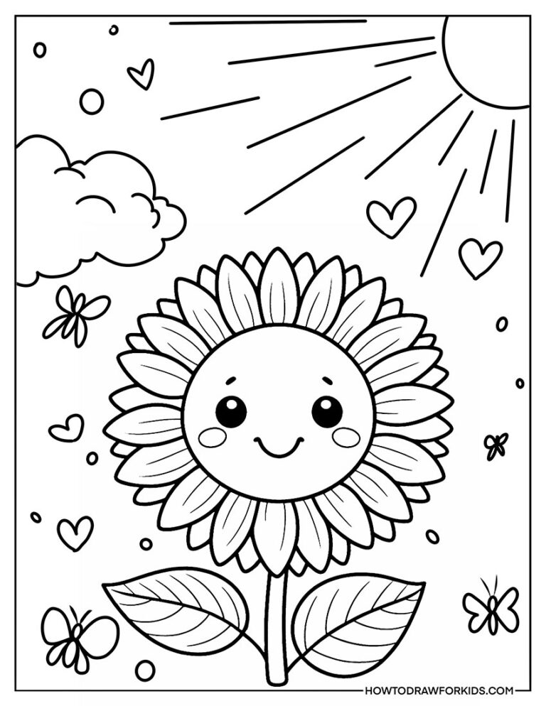 Sunflower Coloring Pages - Free Printables