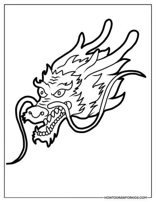 Chinese Dragon Coloring Page Printable