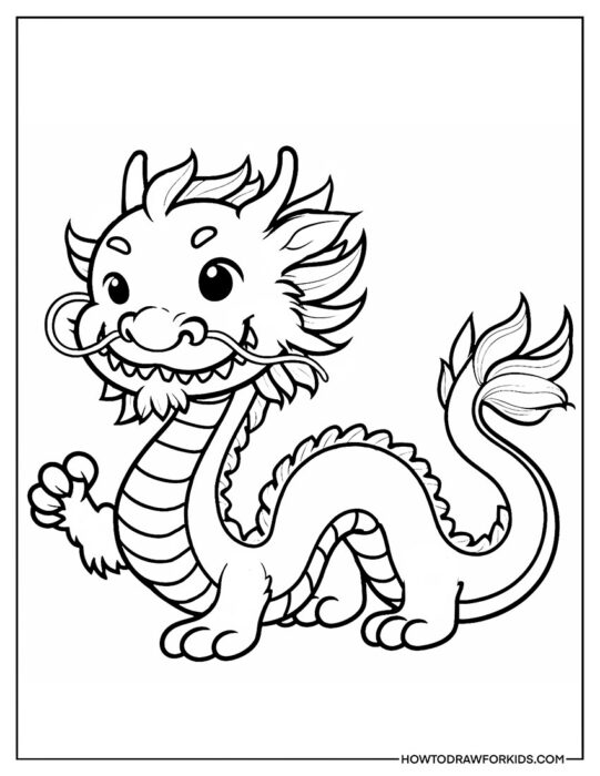 Chinese Dragon Coloring Pages for Kids