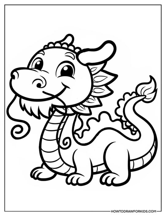 Chinese Dragon Coloring Sheet