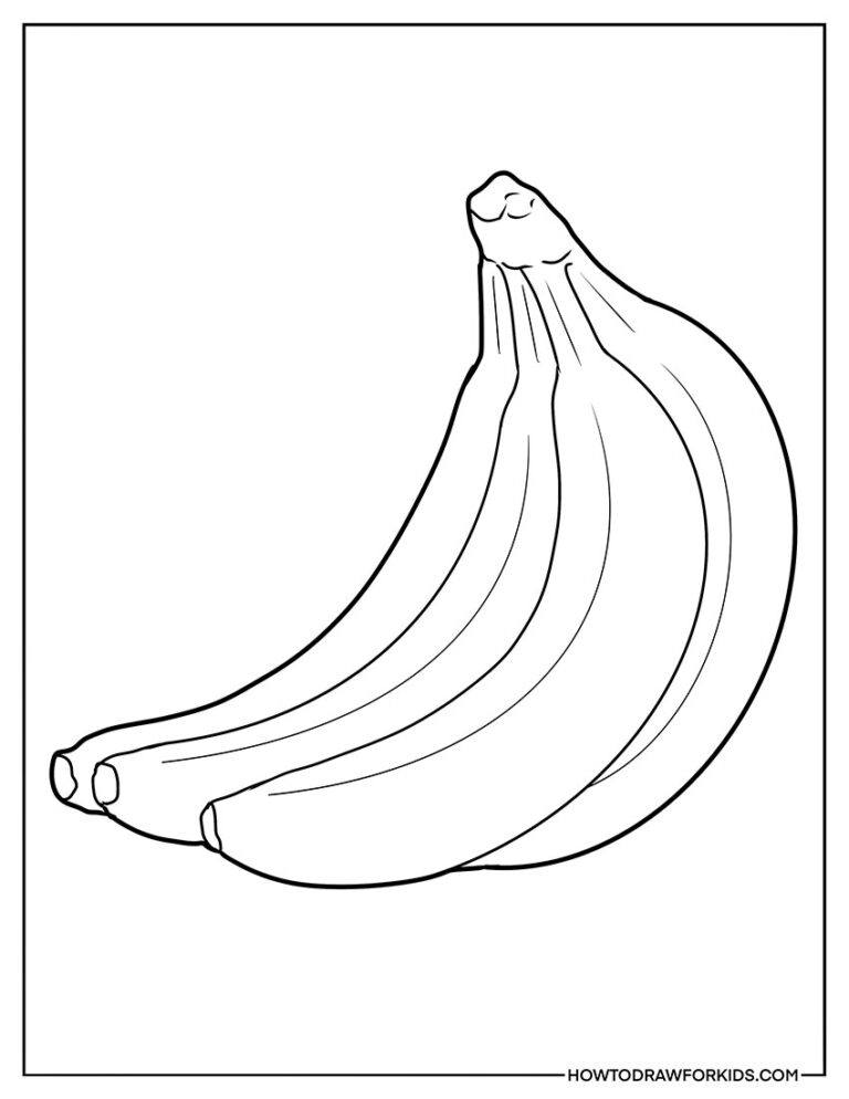 Banana Coloring Pages - Free Printables