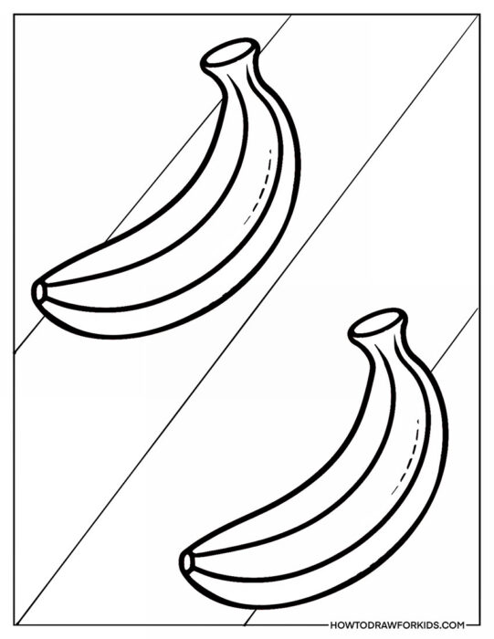 Cute Banana Coloring Sheet