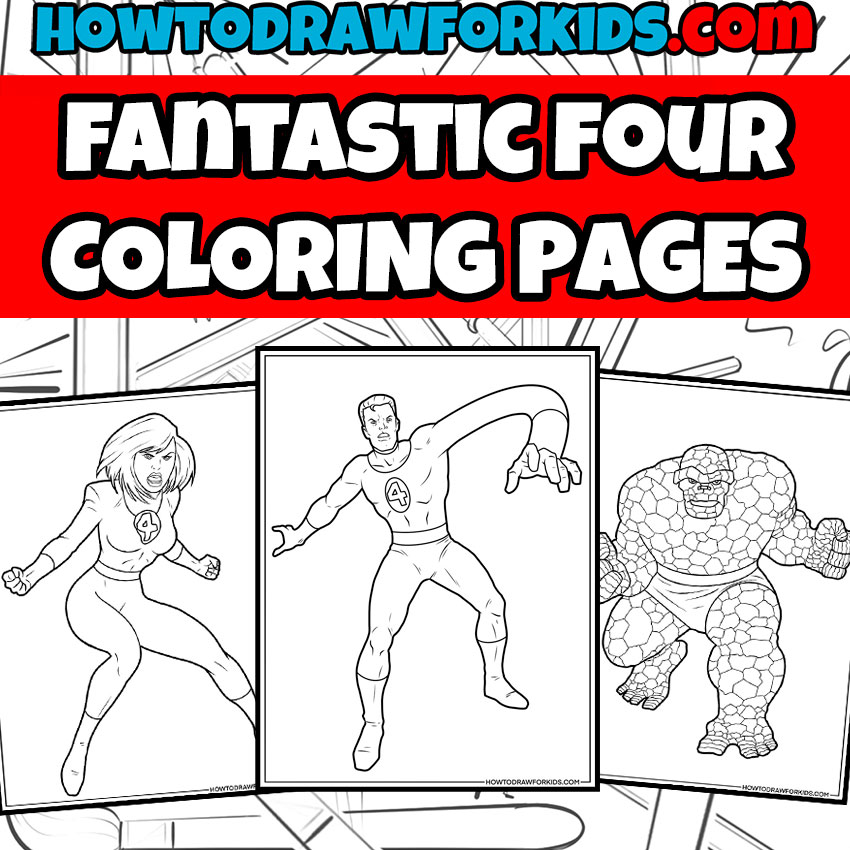 Fantastic four Coloring pages featured image