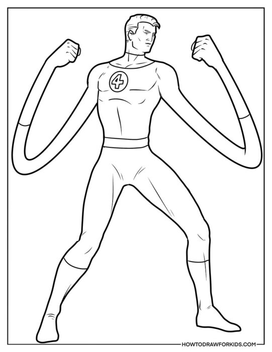 Mister Fantastic with Stretch Arms Coloring Book