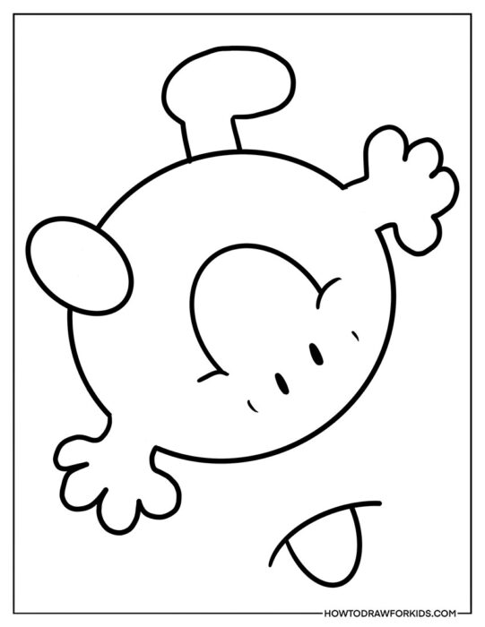 Mr.Bounce from Mr.Men Coloring Sheet for Printing