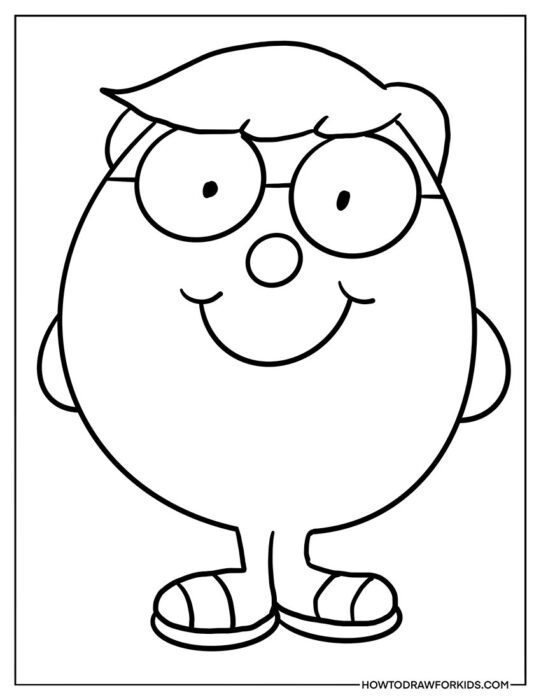 Mr.Calm from Mr.Men Coloring Page