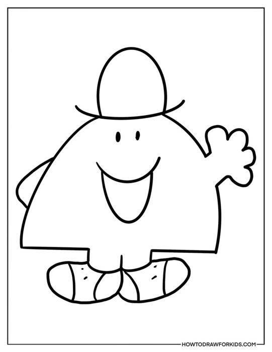 Mr.Chatterbox from Mr.Men to Coloring