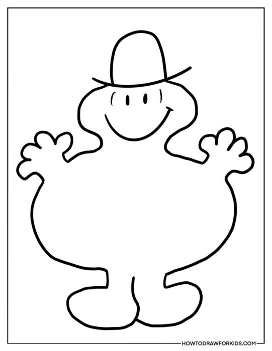 Mr.Dizzy from Mr.Men Coloring Page Printable PDF
