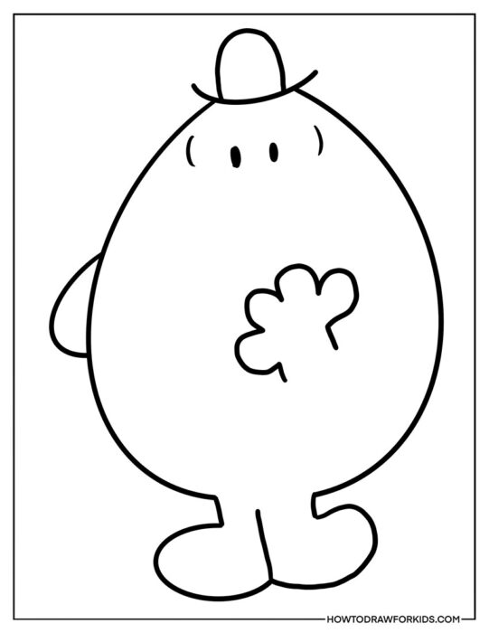 Mr.Forgetful from Mr.Men Coloring Sheet PDF