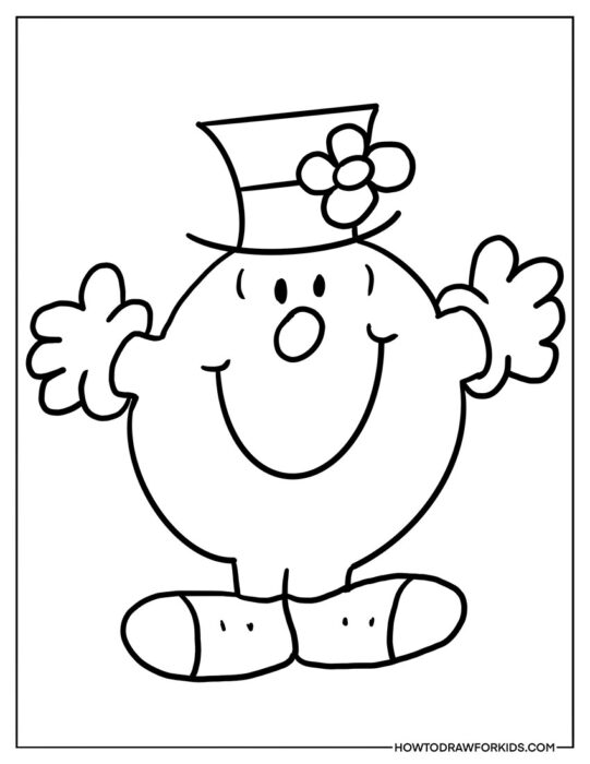 Mr.Funny from Mr.Men Coloring Page