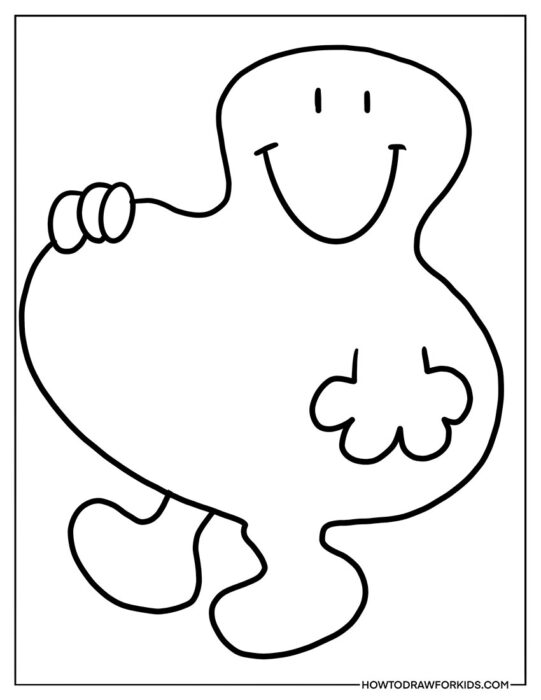 Mr.Greedy from Mr.Men Coloring Book