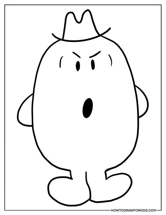 Mr.Grumble Easy Coloring Sheet Free