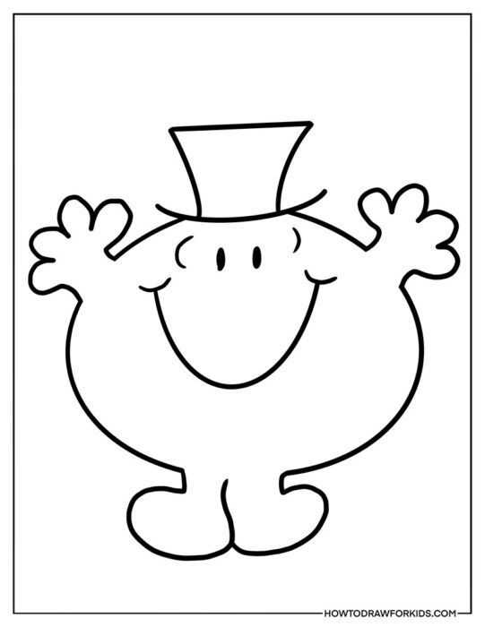 Mr.Impossible from Mr.Men Downloadable Coloring Page PDF