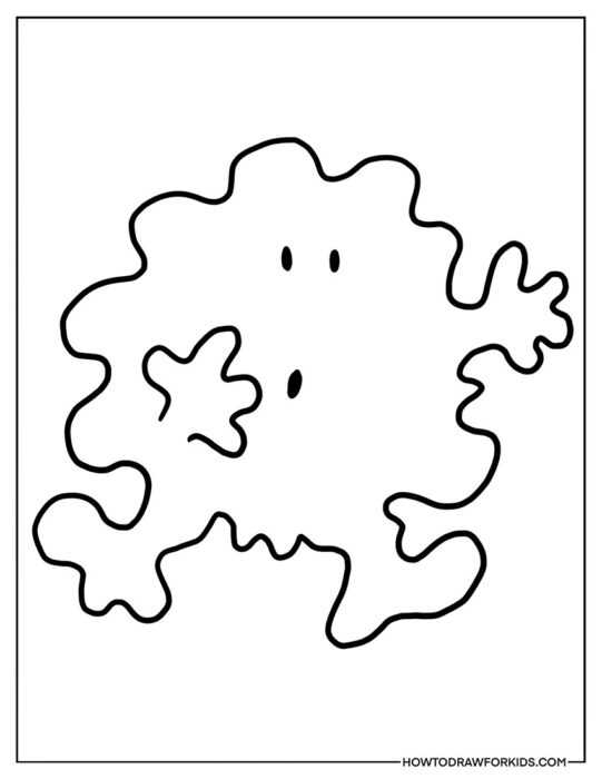 Mr.Jelly from Mr.Men Coloring for Printing