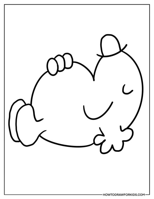 Mr.Lazy from Mr.Men Coloring Sheet Free