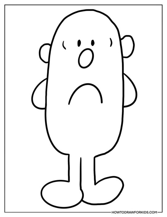Mr.Mean from Mr.Men Coloring PDF