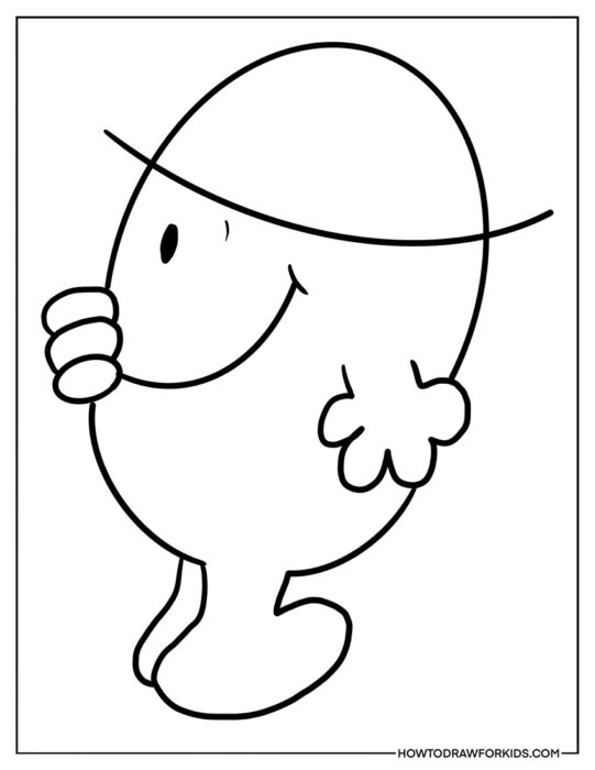 Mr.Muddle from Mr.Men Easy Coloring Book