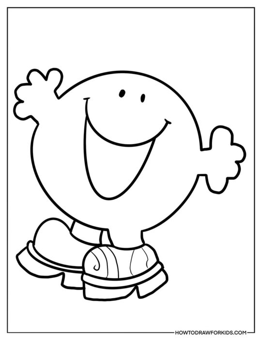 Mr.Noisy from Mr.Men Coloring Book for Beginners