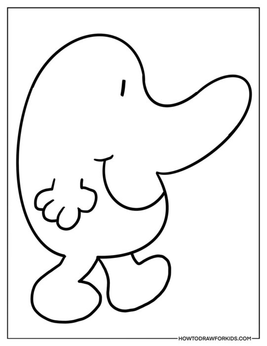 Mr.Nosey from Mr.Men Coloring PDF