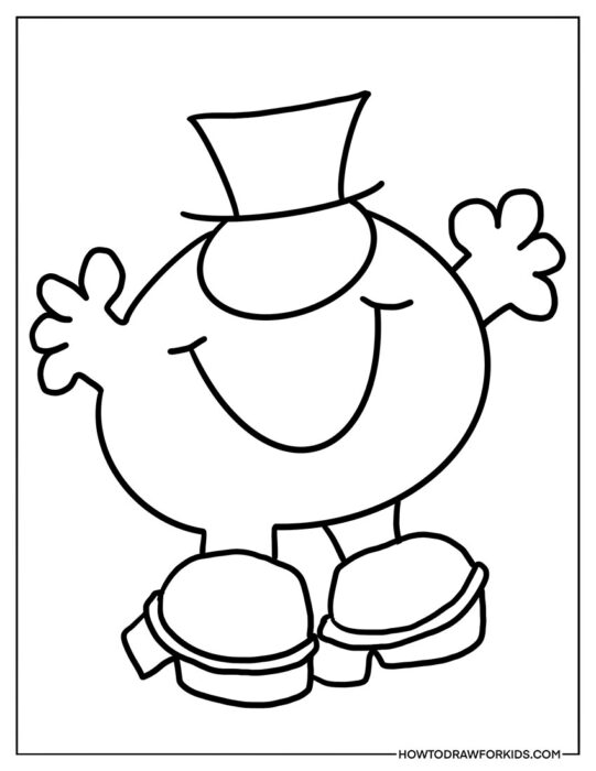 Mr.Silly from Mr.Men Coloring Page
