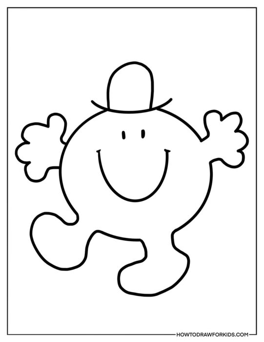 Mr.Small from Mr.Men Coloring Book