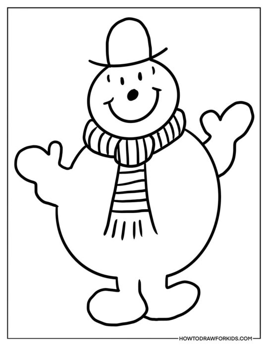 Mr.Snow from Mr.Men Coloring Sheet