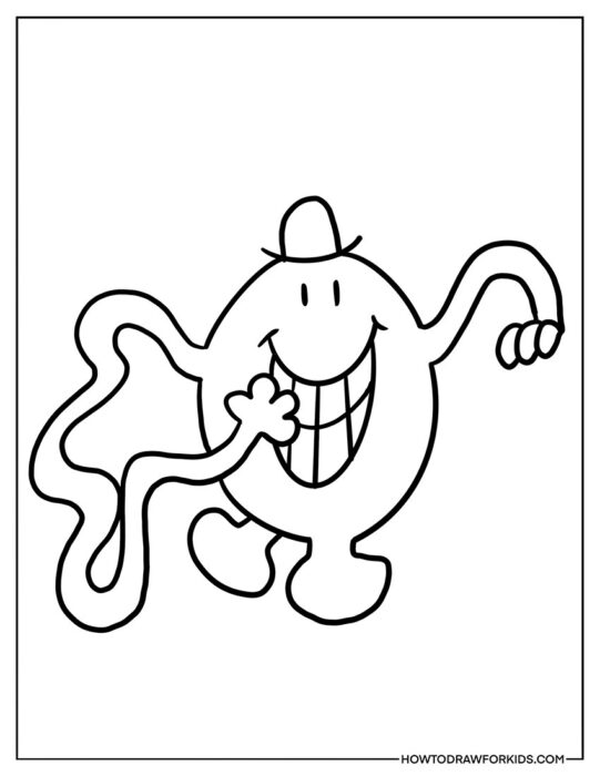 Mr.Tickle from Mr.Men Coloring Page