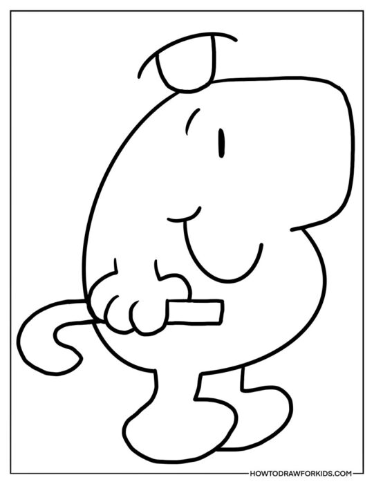 Mr.Topsy-Turvy from Mr.Men Coloring