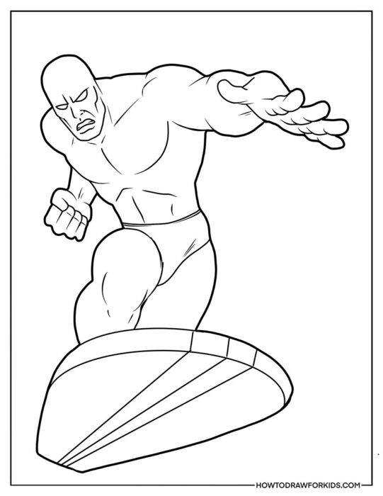 Norrin Radd from Fantastic Four Coloring PDF