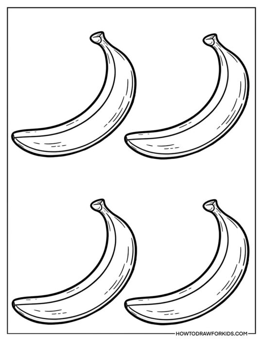 Printable Banana Coloring Page