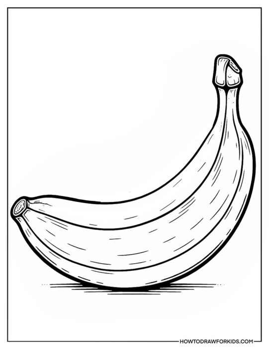 Small Banana Coloring Page
