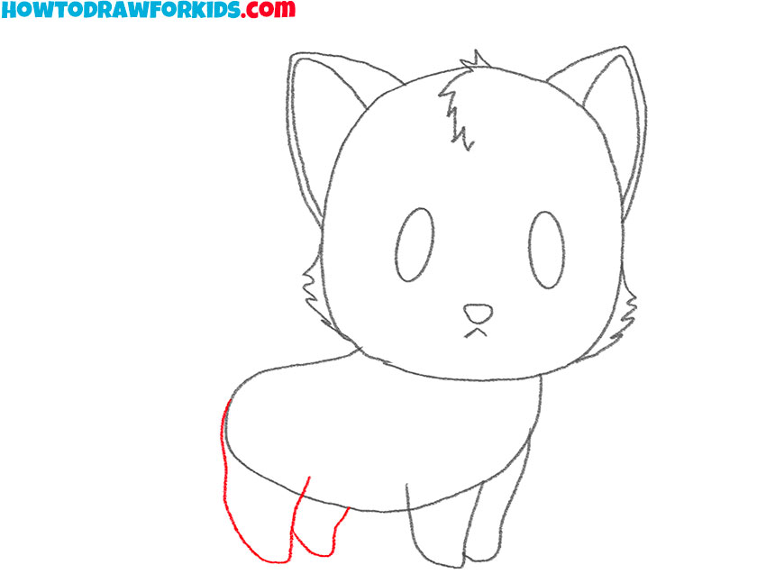 drawing the wolf's hind legs