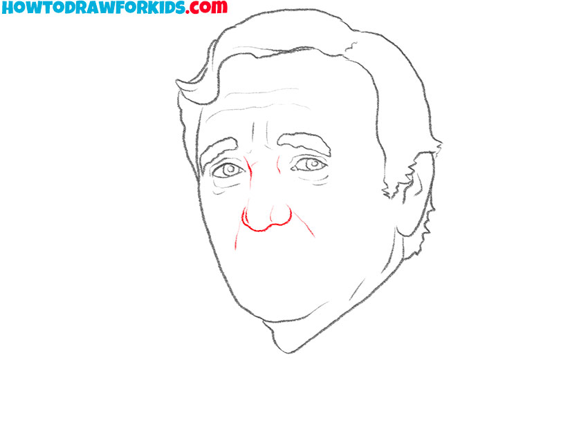 Illustrate the nose of Charles aznavour