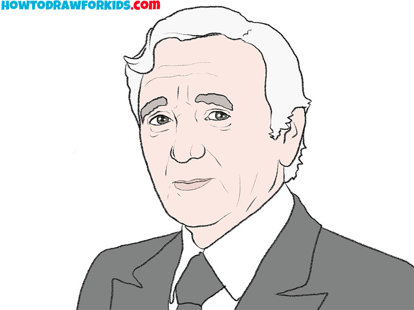 Color the Charles Aznavour drawing
