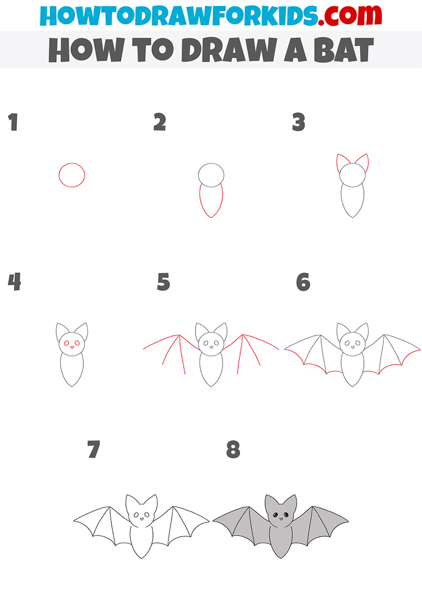 Drawing a bat alternative technique 2