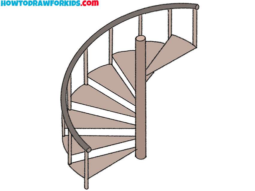 How to draw a spiral staircase featured image