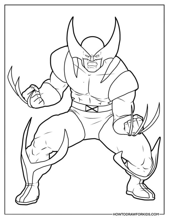 Angry Wolverine Coloring Page