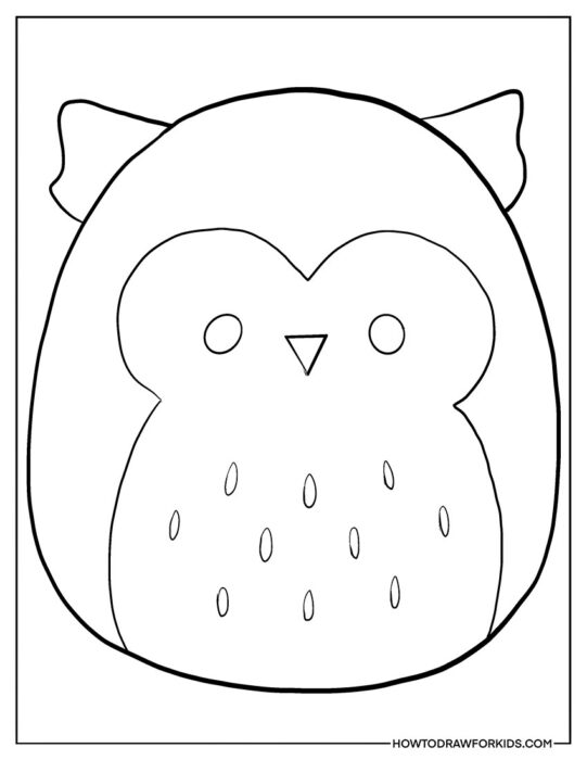 Baby Owl Squishmallow Coloring Page