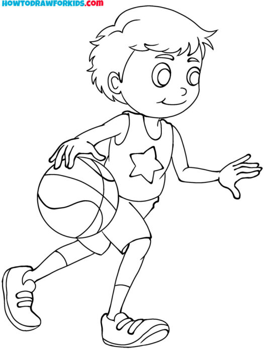 Basketball Player Coloring Page