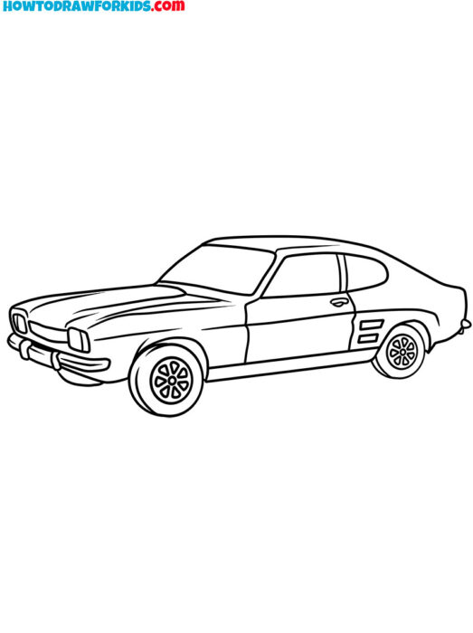 Classic Car Coloring Page