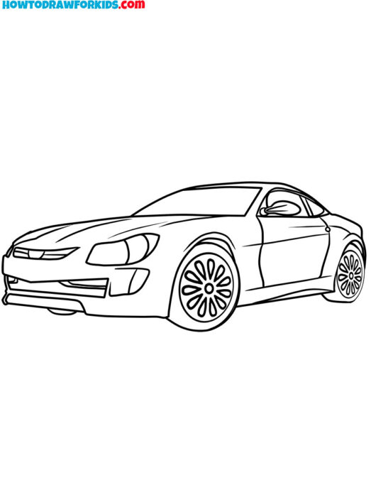 Coupe Car Coloring Sheet