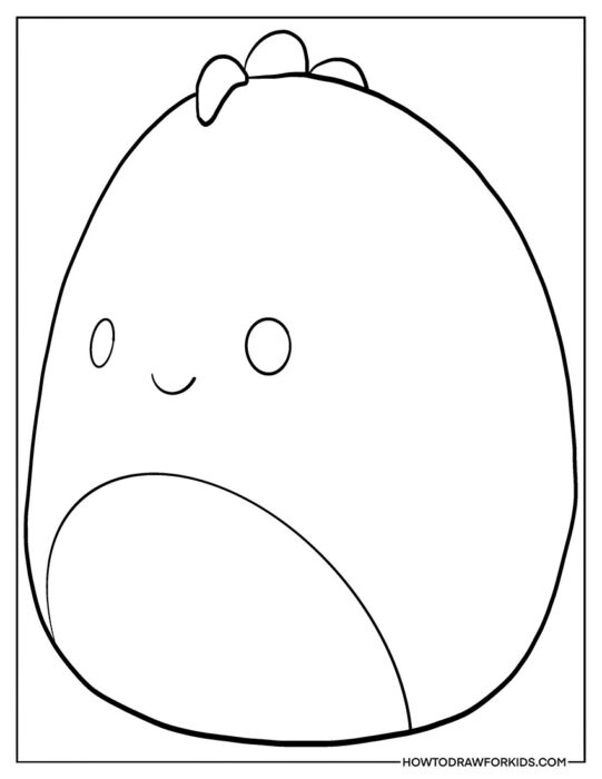 Dinosaur Squishmallow Coloring Sheet